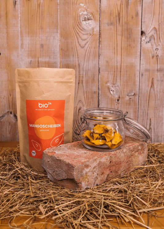 Organic mango slices with no added sugar